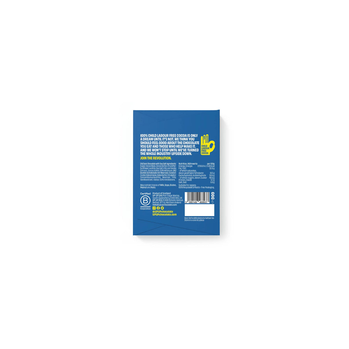 UP-UP Sea Salt Dark Chocolate Bar 60g