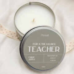 For A Treasured Teacher Candle (Crisp Apple)