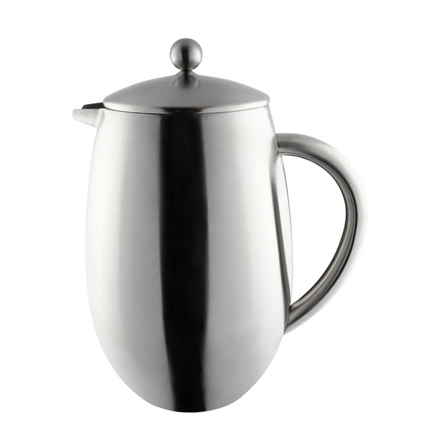 Cafe Ole Double Wall Bellied Satin Cafetiere