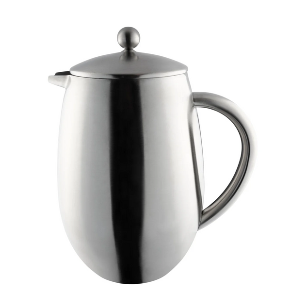 Cafe Ole Double Wall Bellied Satin Cafetiere