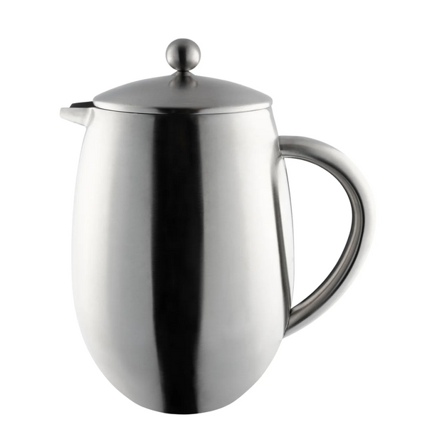 Cafe Ole Double Wall Bellied Satin Cafetiere