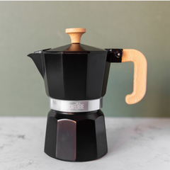 La Cafetiere Venice Stove Top Espresso Pot - Black 6 cup