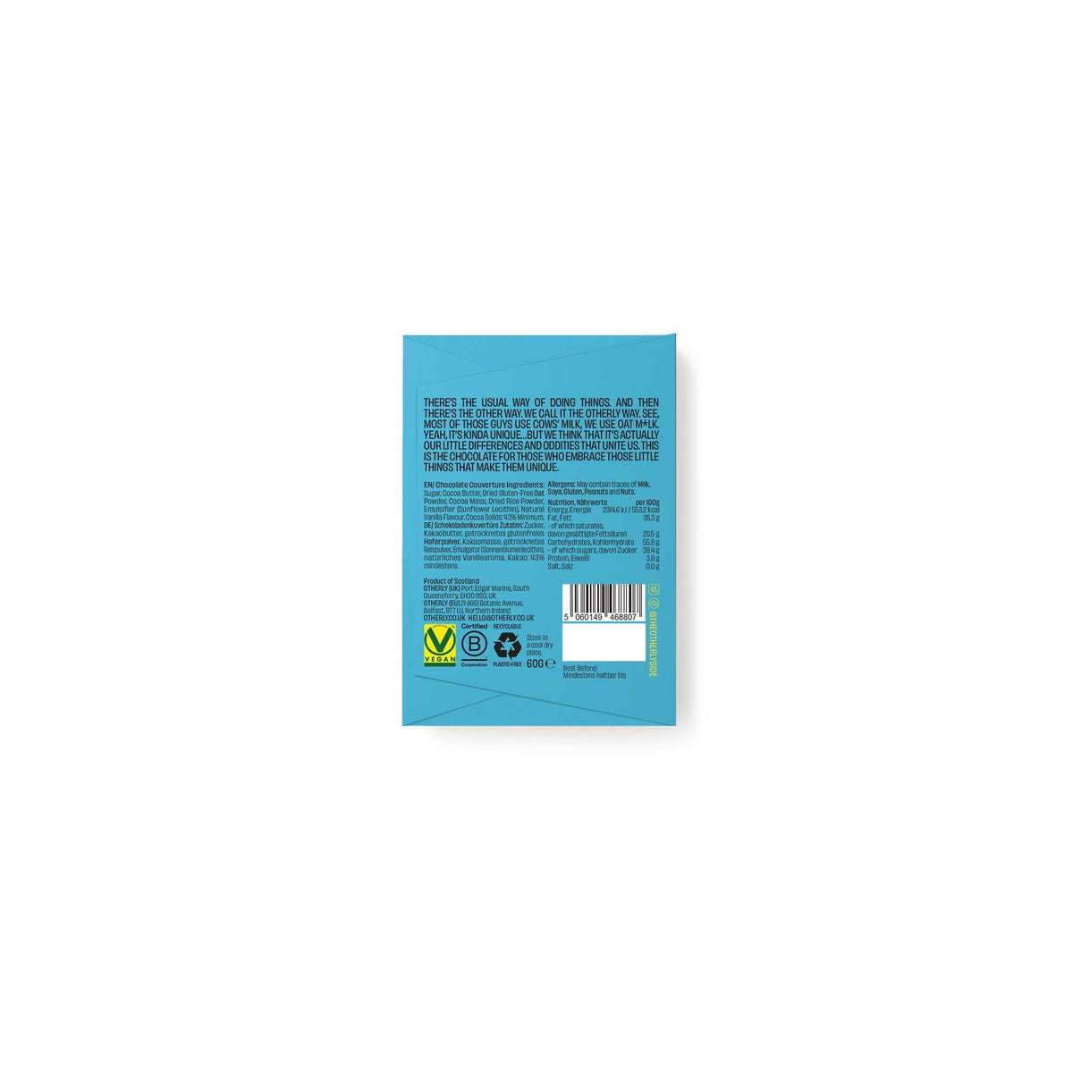 Otherly - Original Plain Oatm*lk Chocolate Bar - 60g - Vegan