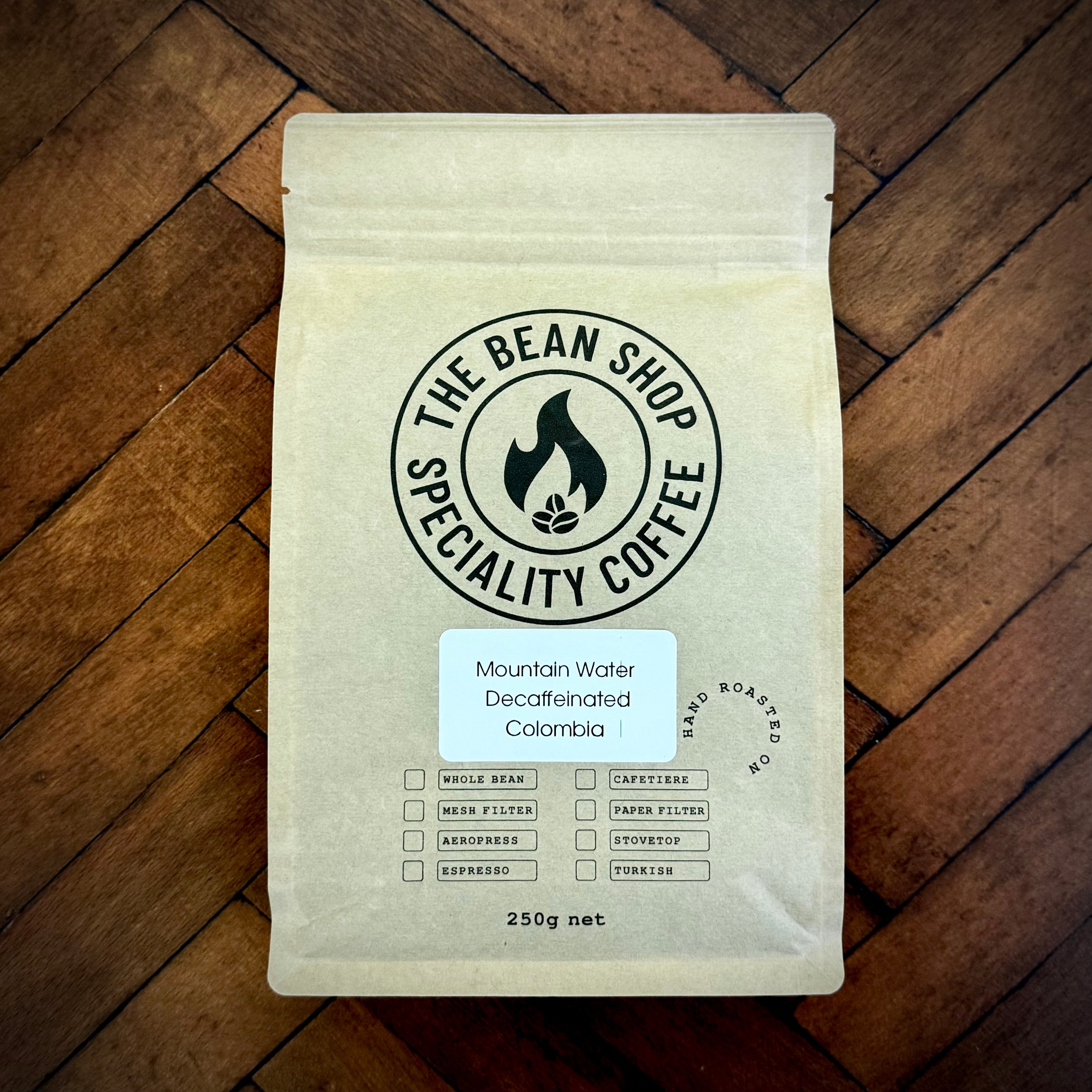 Mountain Water Decaffeinated Colombia by The Bean Shop