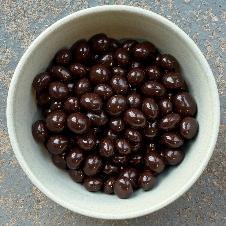 Dark Chocolate Espressos (chocolate covered coffee beans)