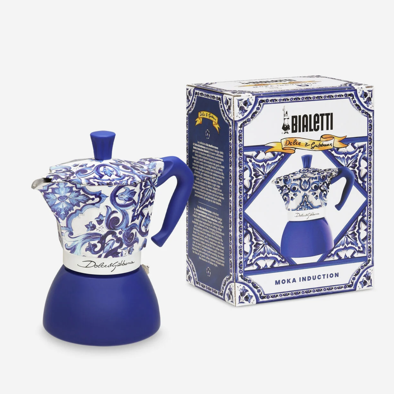 Bialetti Moka D&G Induction 6 cup Mediterraneo – The Bean Shop Bialetti Moka D&G Induction 6 cup Mediterraneo – The Bean Shop