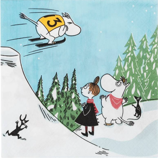 Moomin Winter Napkins Ski Jumping