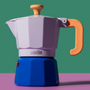 La Cafetiere Venice Stove Top Espresso Pot - Sky Blue 3 cup