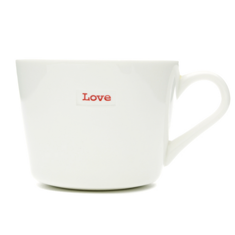 Mini Bucket Mug - love (red)