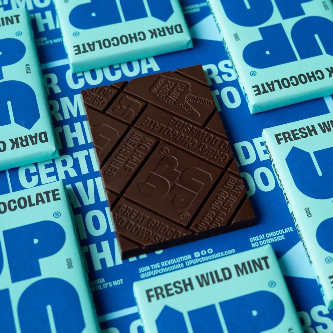 UP-UP Wild Mint Dark Chocolate Bar 130G/4.6oz