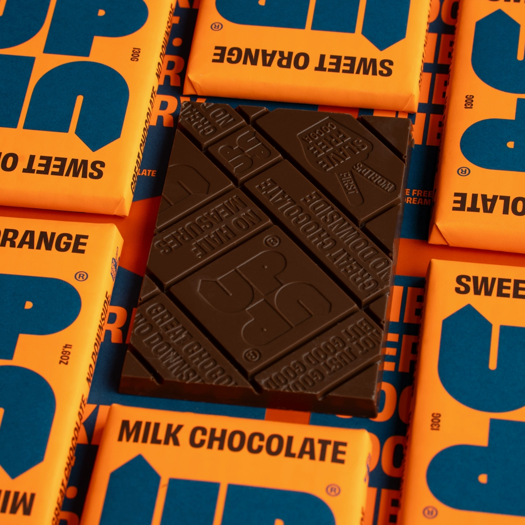 UP-UP Sweet Orange Milk Chocolate Bar 130G/4.6oz