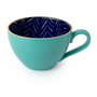 Indigo Chevron Stoneware Mug, 330ml