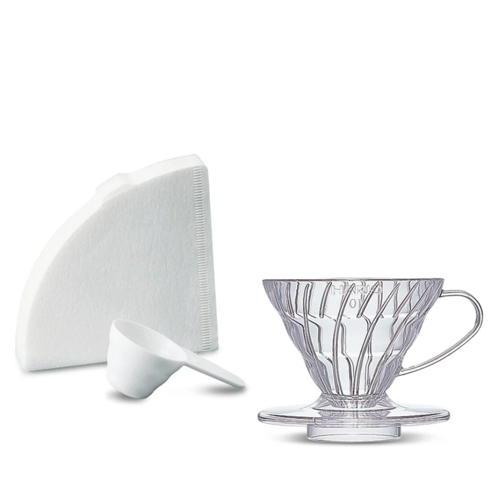 Hario V60 Coffee Dripper Set Transparent (Size 01)