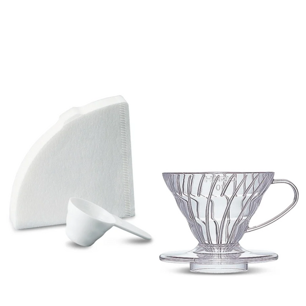 Hario V60 Coffee Dripper Set Transparent (Size 01)