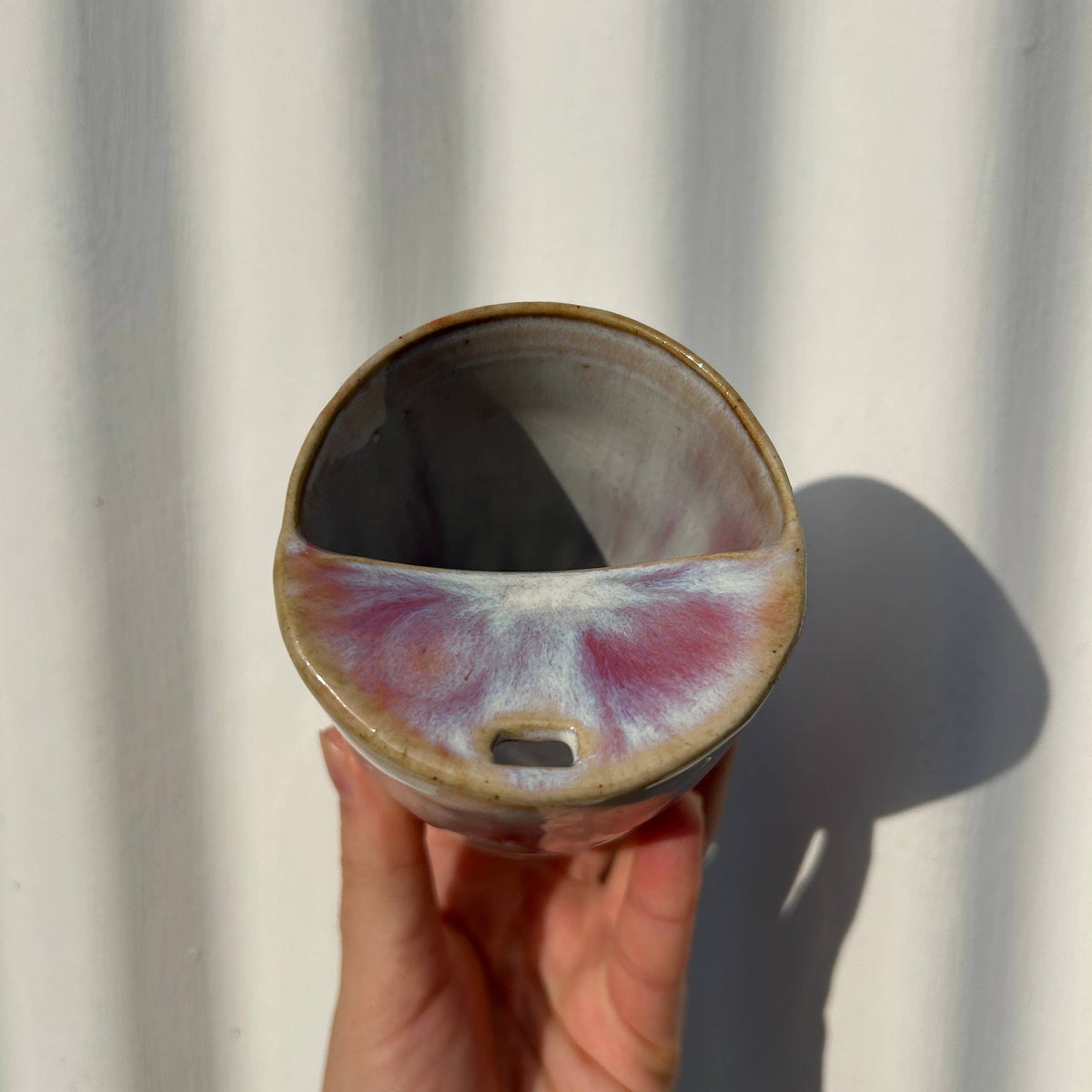 Handmade Ceramic Espresso Travel Keep Cup - Pink