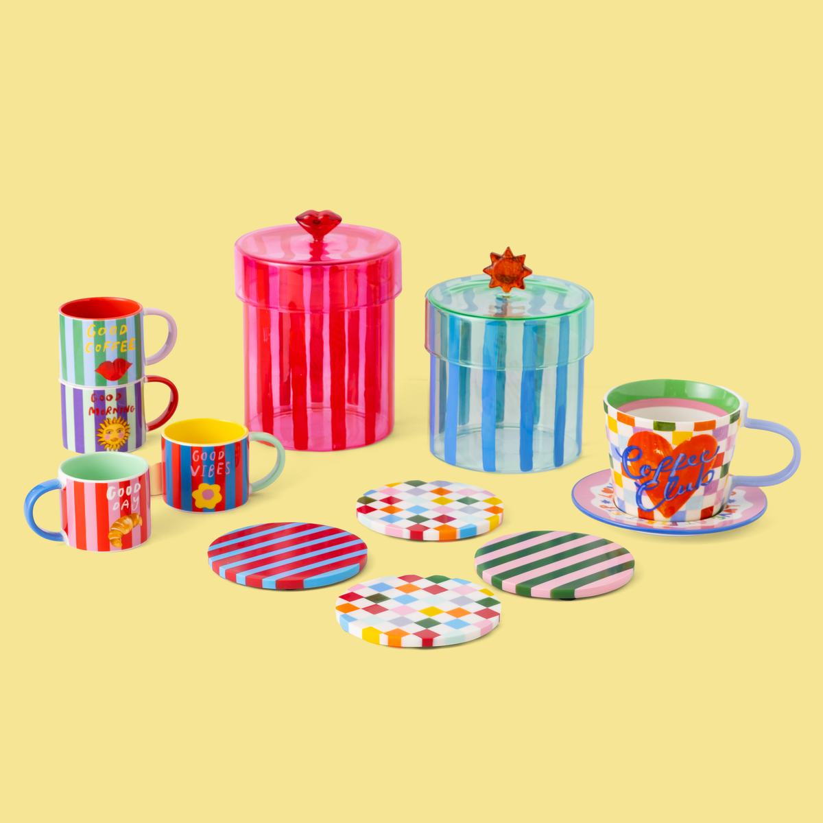 Coffee Club Set of 4 Espresso Mugs
