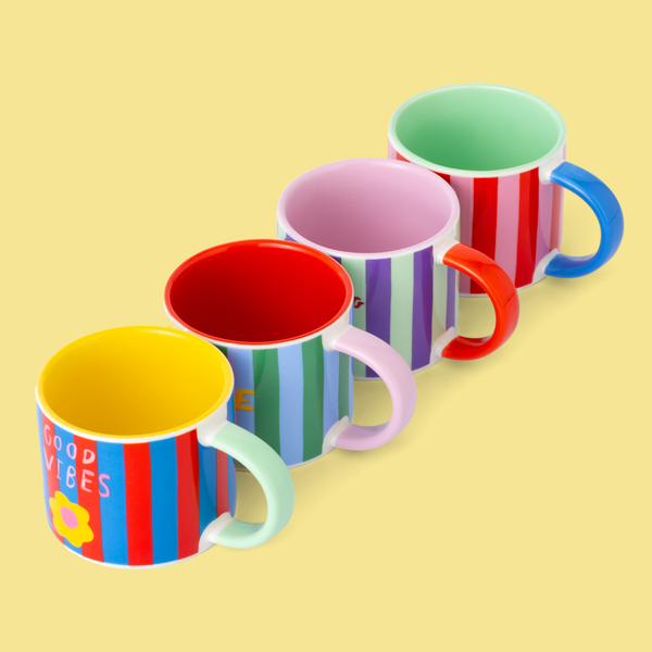 Coffee Club Set of 4 Espresso Mugs