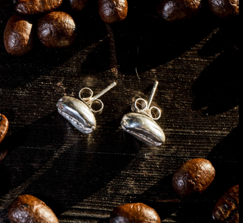 Coffee Bean Culture - Sterling Silver Earrings