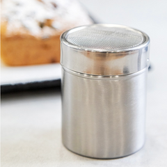 Stainless Steel Fine Mesh Cocoa Shaker and Lid